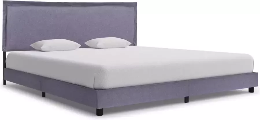 Decoways Bedframe stof lichtgrijs 180x200 cm