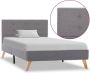 Decoways Bedframe stof lichtgrijs 90x200 cm - Thumbnail 3