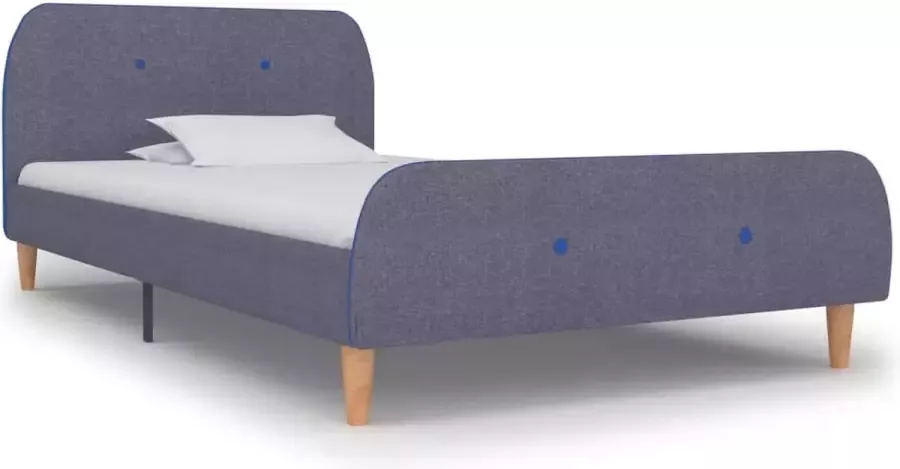 Decoways Bedframe stof lichtgrijs 90x200 cm