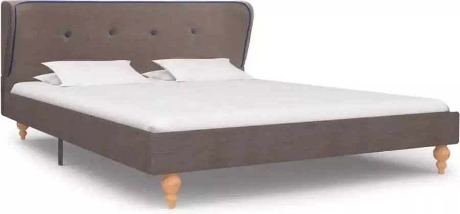 Decoways Bedframe stof taupe 135x190 cm