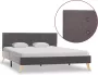 Decoways Bedframe stof taupe 140x200 cm - Thumbnail 1