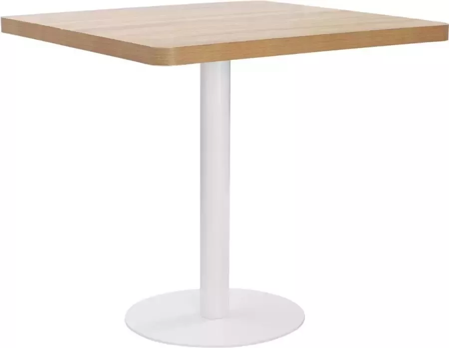 Decoways Bistrotafel 80x80 cm MDF lichtbruin