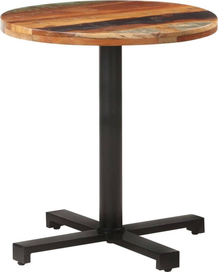 Decoways Bistrotafel rond ø70x75 cm massief gerecycled hout