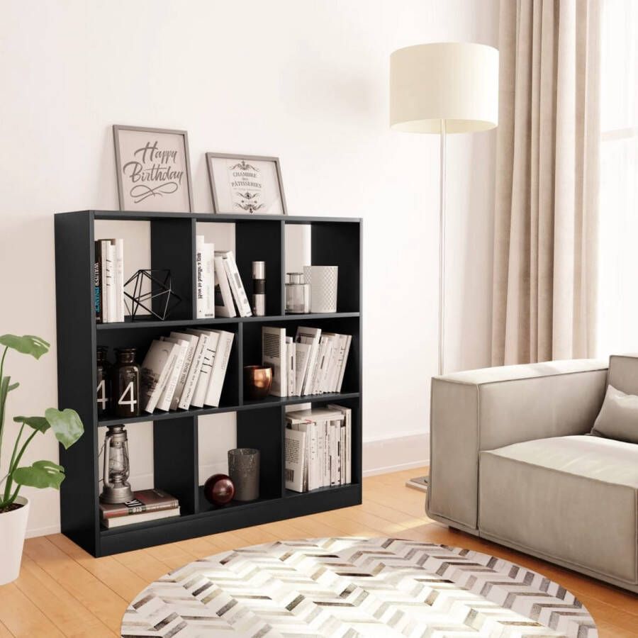 Decoways Boekenkast 97 5x29 5x100 cm spaanplaat zwart