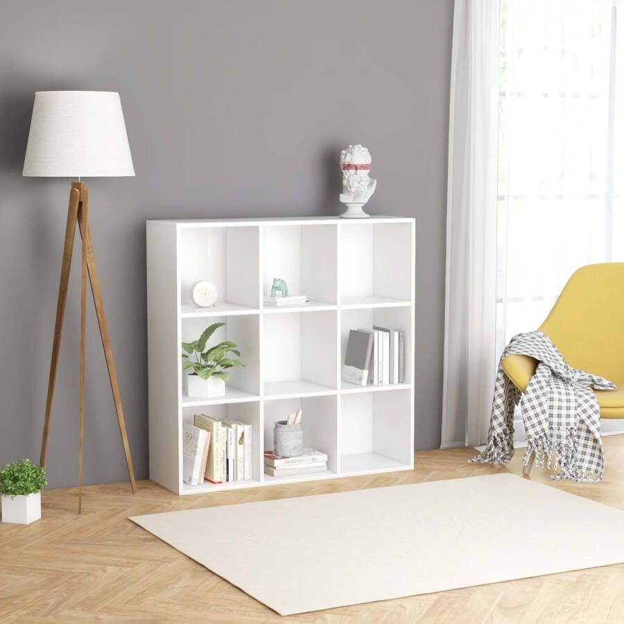 Decoways Boekenkast 98x30x98 cm spaanplaat wit