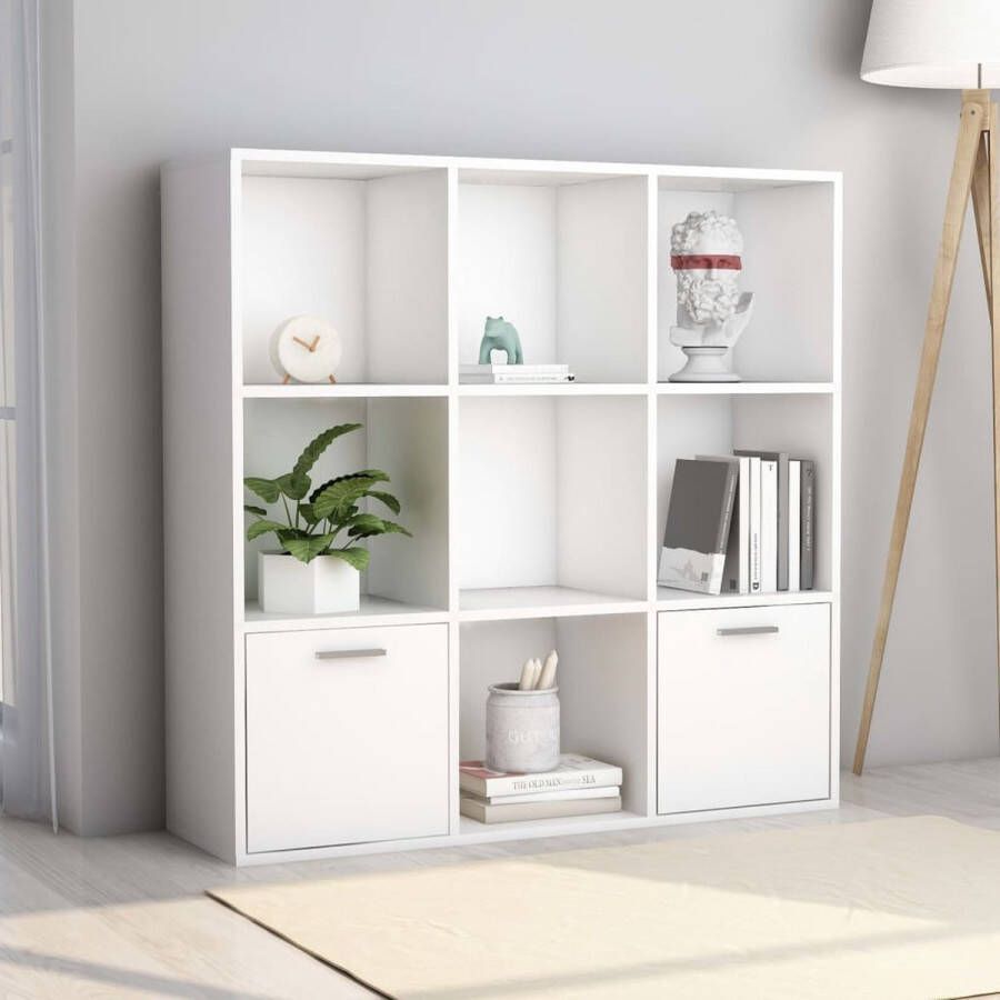 Decoways Boekenkast 98x30x98 cm spaanplaat wit