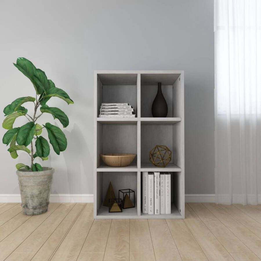 Decoways Boekenkast dressoir 66x30x97 8 cm spaanplaat betongrijs