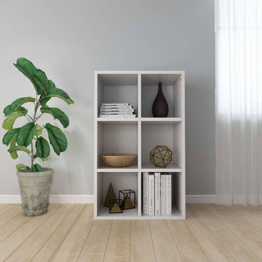 Decoways Boekenkast dressoir 66x30x97 8 cm spaanplaat wit