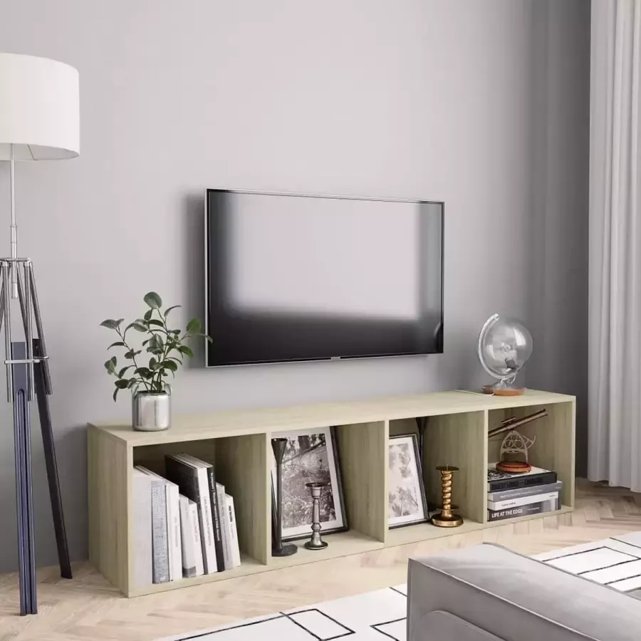 Decoways Boekenkast tv-meubel 143x30x36 cm sonoma eikenkleurig