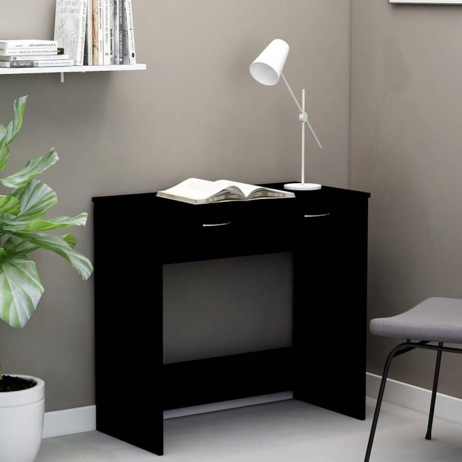 Decoways Bureau 80x40x75 cm spaanplaat zwart