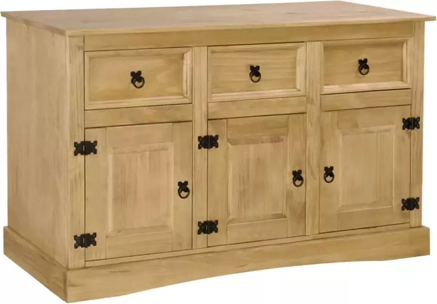 Decoways Dressoir 132x43x78 cm Mexicaans grenenhout Corona-stijl