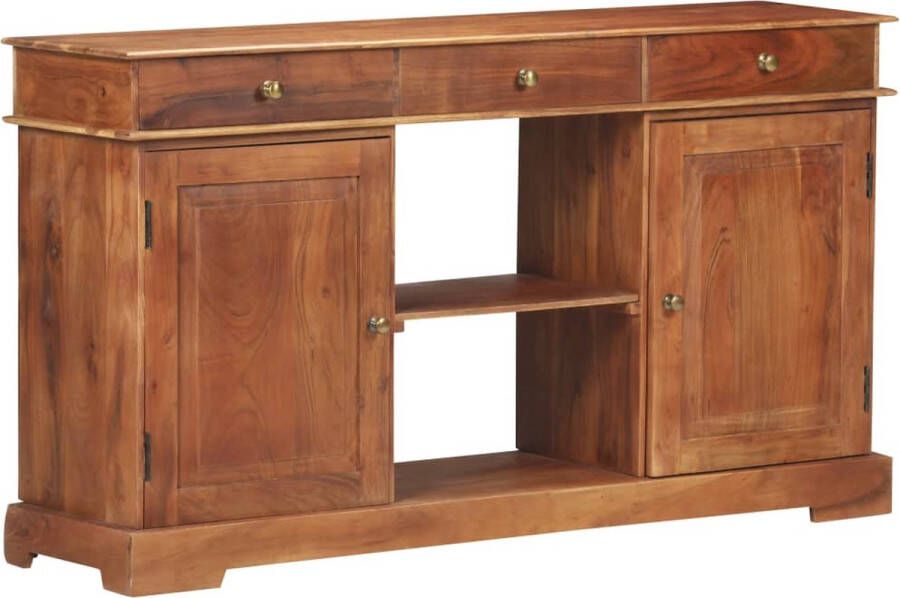 Decoways Dressoir 135x35x75 cm massief acaciahout