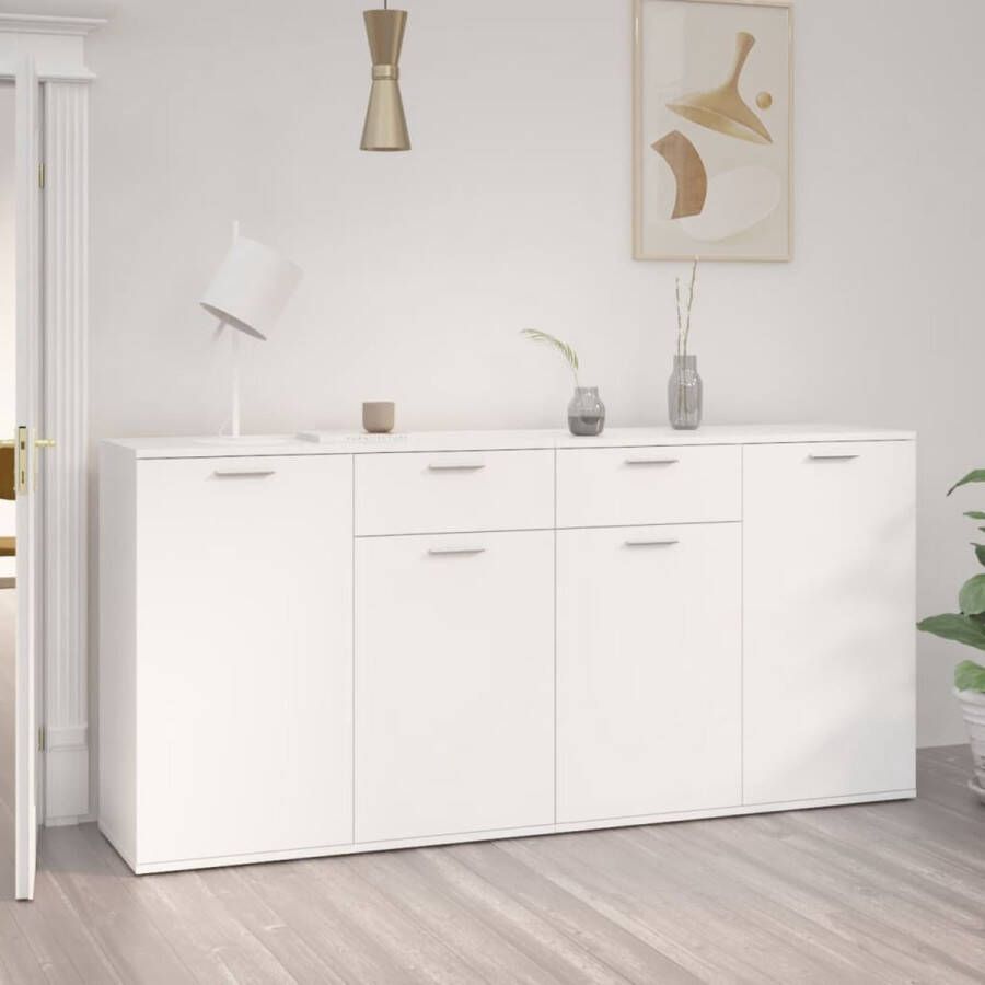 Decoways Dressoir 160x36x75 cm spaanplaat wit