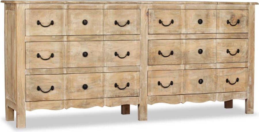 Decoways Dressoir 200x40x90 cm massief mangohout