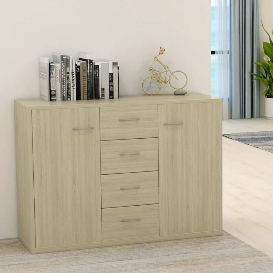 Decoways Dressoir 88x30x65 cm spaanplaat sonoma eikenkleurig