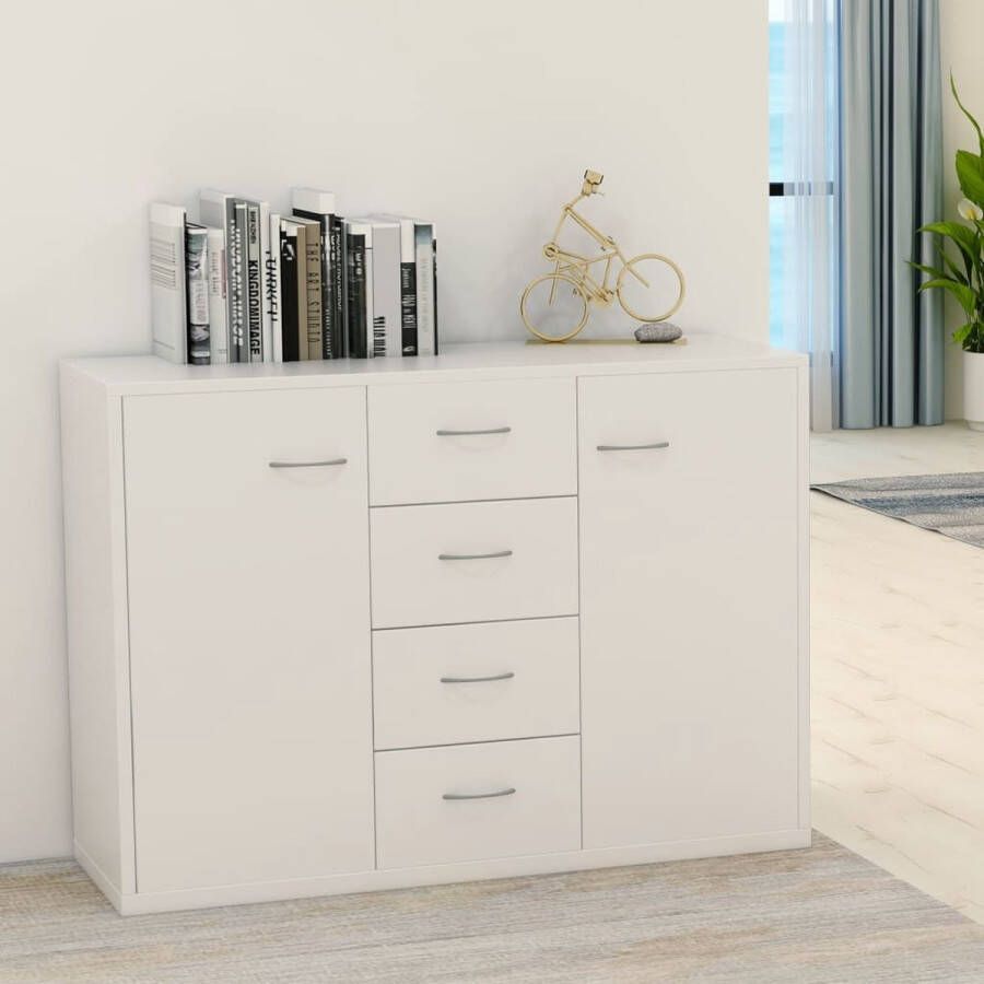 Decoways Dressoir 88x30x65 cm spaanplaat wit