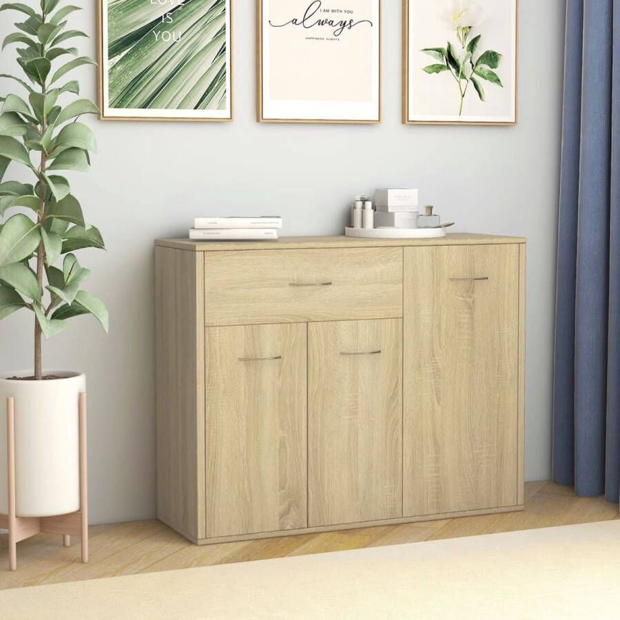 Decoways Dressoir 88x30x70 cm spaanplaat sonoma eikenkleurig