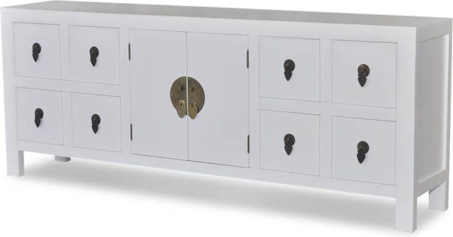 Decoways Dressoir met 8 lades en 2 deuren Aziatische stijl hout