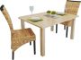 Decoways Eetkamerstoelen 2 stuks abaca en massief mangohout - Thumbnail 2