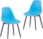 Decoways Eetkamerstoelen 2 stuks PP blauw - Thumbnail 2