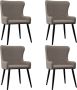 Decoways Eetkamerstoelen 4 stuks stof taupe - Thumbnail 2