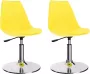 Decoways Eetkamerstoelen draaibaar 2 stuks kunstleer geel - Thumbnail 2