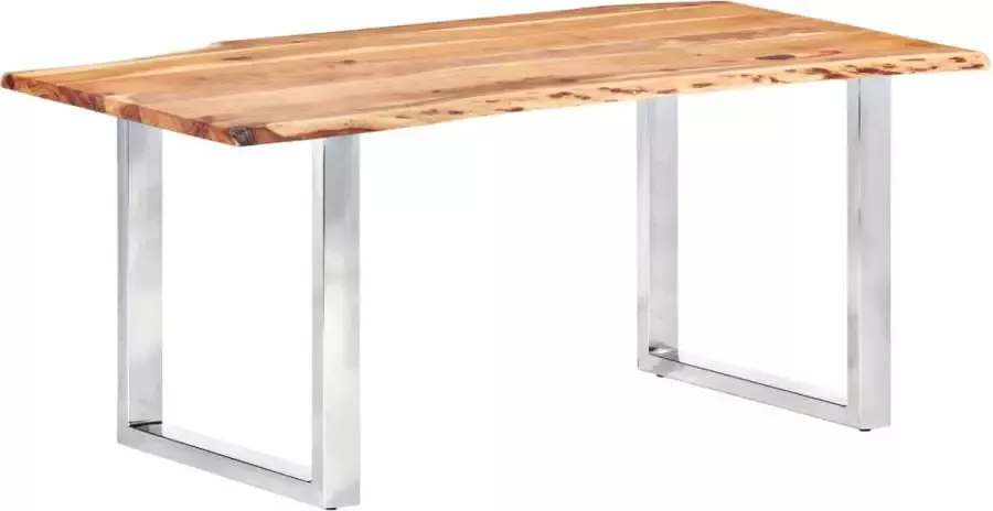 Decoways Eetkamertafel met natuurlijke randen 3 8 cm 200 cm acaciahout