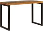 Decoways Eettafel 115x55x76 cm massief gerecycled hout en staal - Thumbnail 2