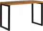 Decoways Eettafel 115x55x76 cm massief gerecycled hout en staal - Thumbnail 1