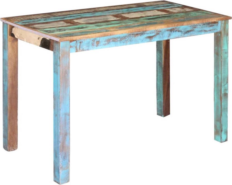 Decoways Eettafel 115x60x76 cm massief gerecycled hout