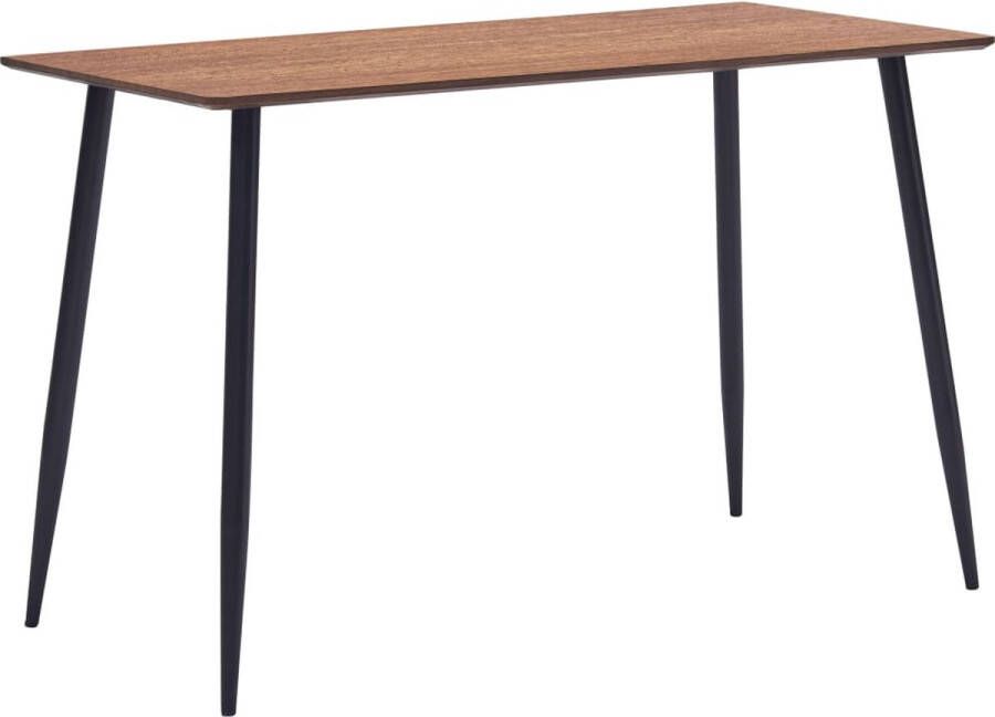 Decoways Eettafel 120x60x75 cm MDF bruin