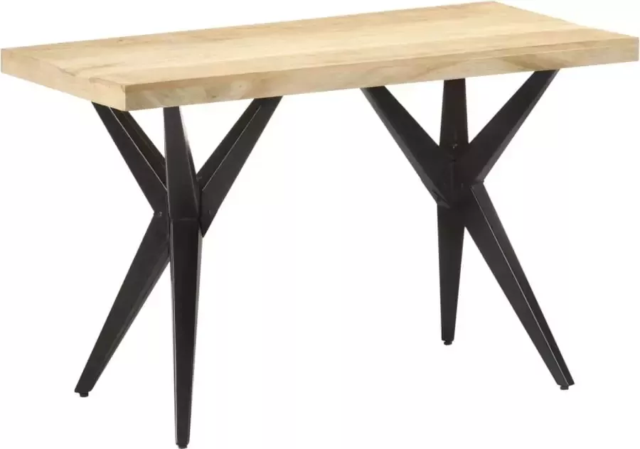 Decoways Eettafel 120x60x76 cm massief mangohout