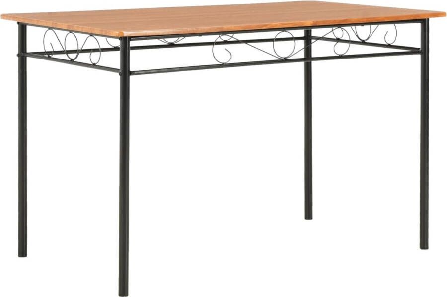 Decoways Eettafel 120x70x75 cm MDF bruin