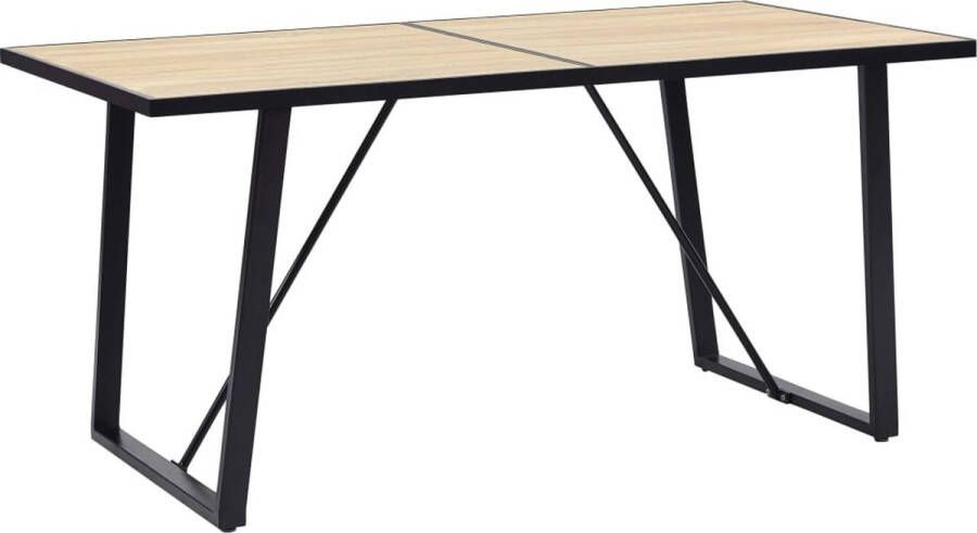 Decoways Eettafel 140x70x75 cm MDF eikenkleurig