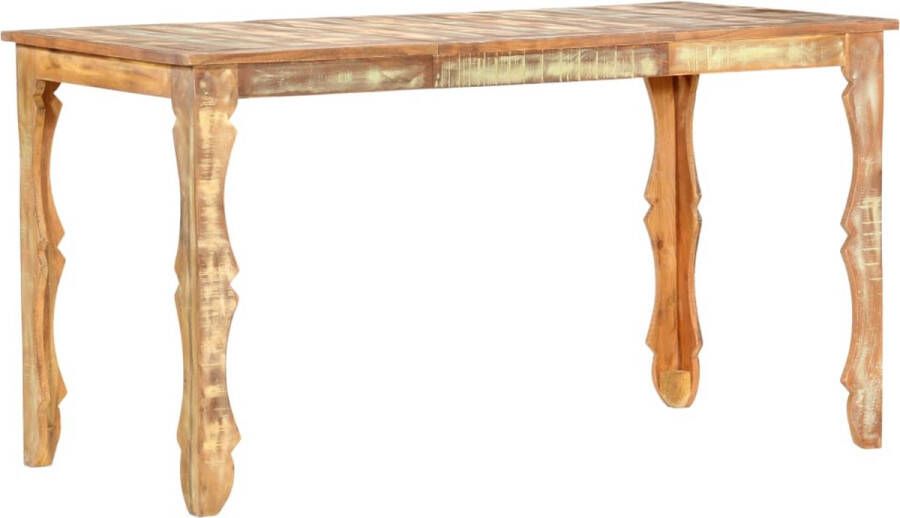 Decoways Eettafel 140x70x76 cm massief gerecycled hout