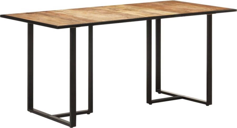 Decoways Eettafel 160 cm ruw mangohout