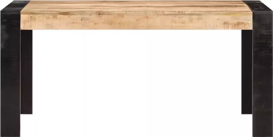Decoways Eettafel 160x80x76 cm massief mangohout