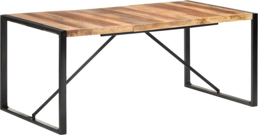 Decoways Eettafel 180x90x75 cm massief hout met sheesham afwerking