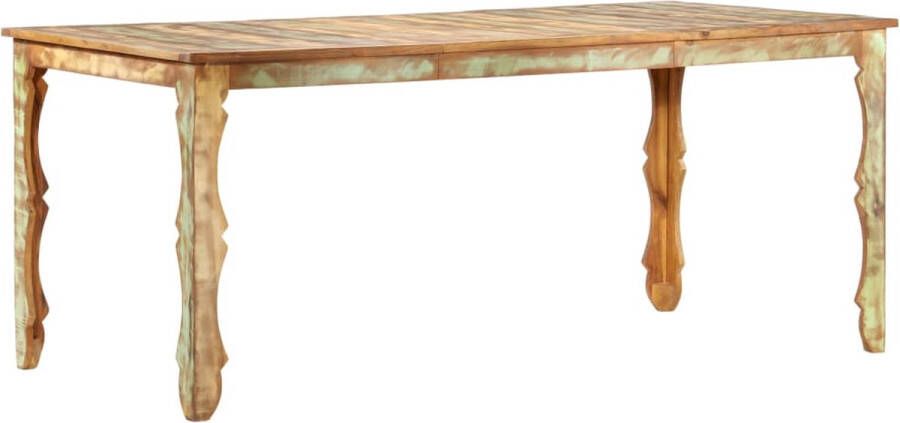 Decoways Eettafel 180x90x76 cm massief gerecycled hout