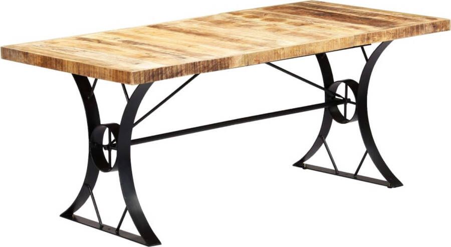 Decoways Eettafel 180x90x76 cm massief mangohout