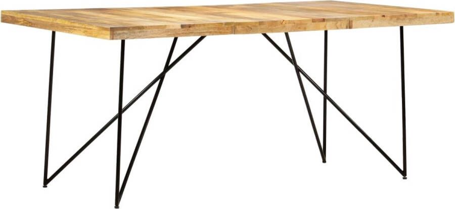 Decoways Eettafel 180x90x76 cm massief mangohout