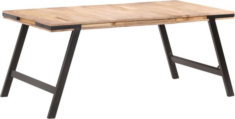 Decoways Eettafel 180x90x76 cm massief mangohout