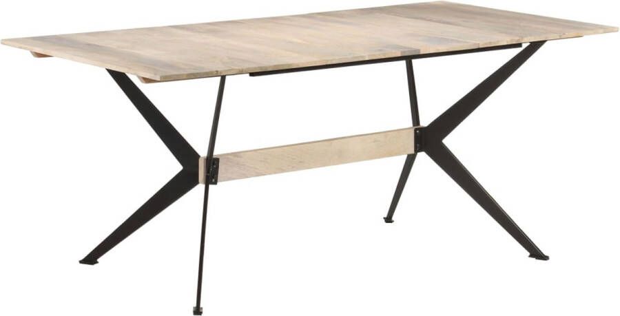 Decoways Eettafel 180x90x76 cm massief mangohout