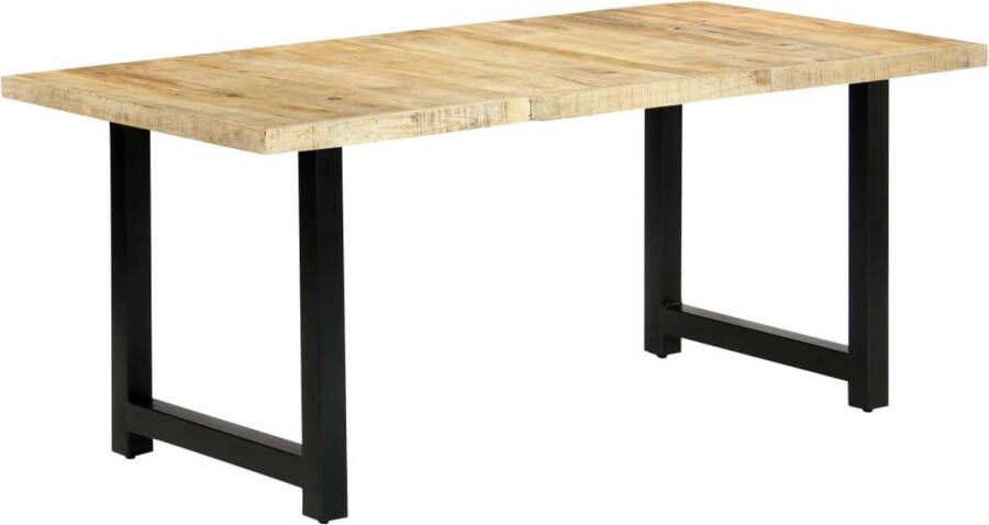 Decoways Eettafel 180x90x76 cm massief mangohout