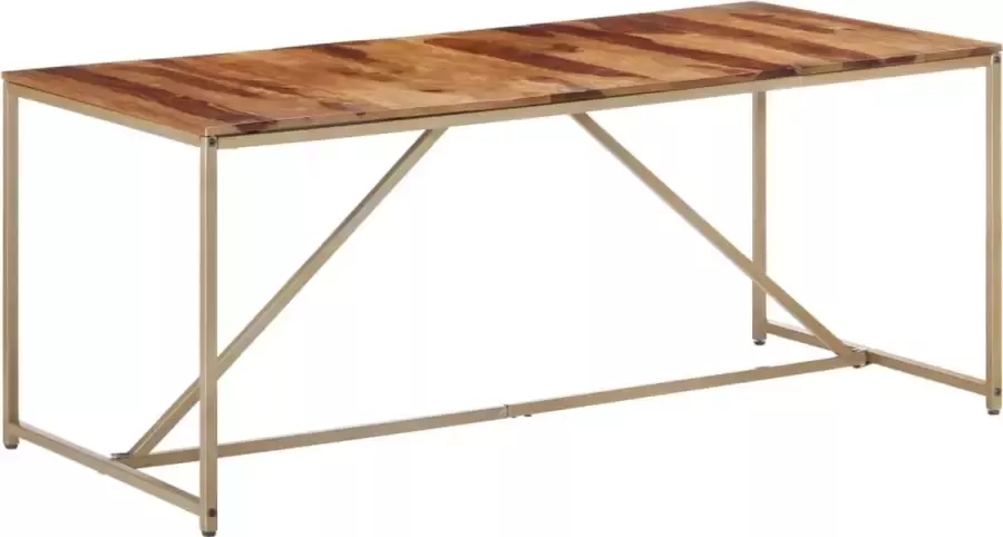 Decoways Eettafel 180x90x76 cm massief sheeshamhout