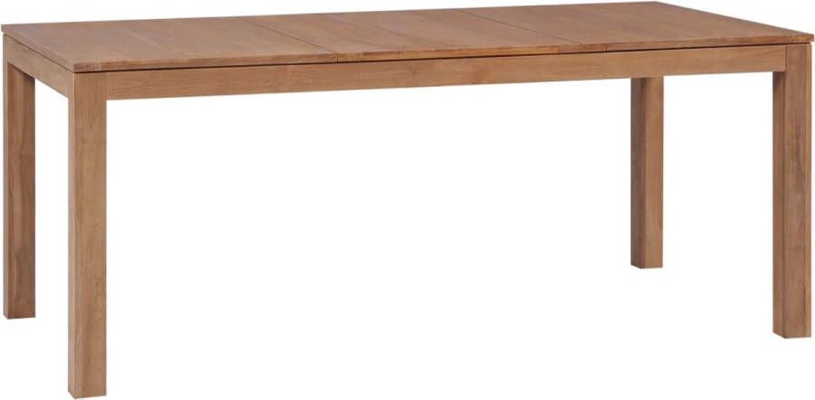 Decoways Eettafel 180x90x76 cm teakhout met natuurlijke afwerking