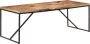 Decoways Eettafel 200x90x76 cm massief acaciahout en mangohout - Thumbnail 1