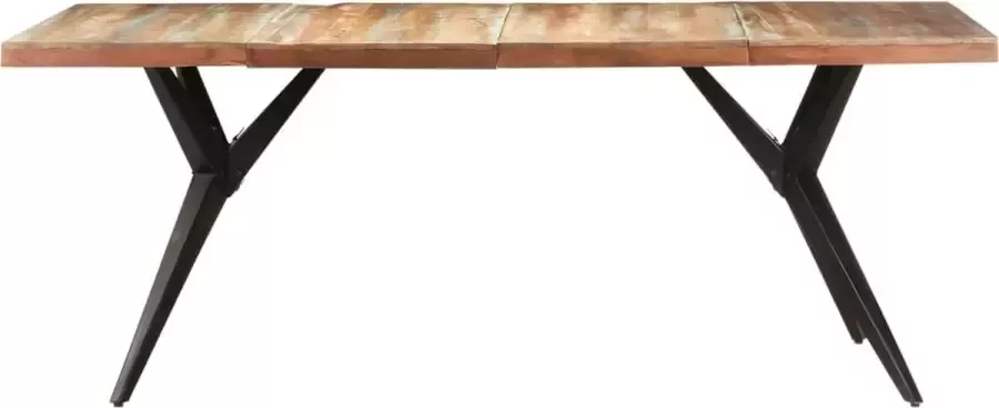 Decoways Eettafel 200x90x76 cm massief gerecycled hout