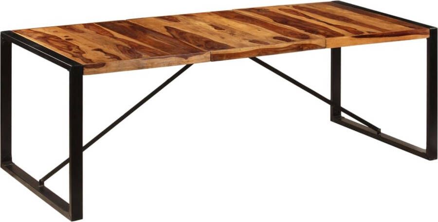 Decoways Eettafel 220x100x75 cm massief sheeshamhout