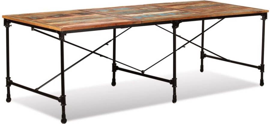 Decoways Eettafel 240 cm massief gerecycled hout